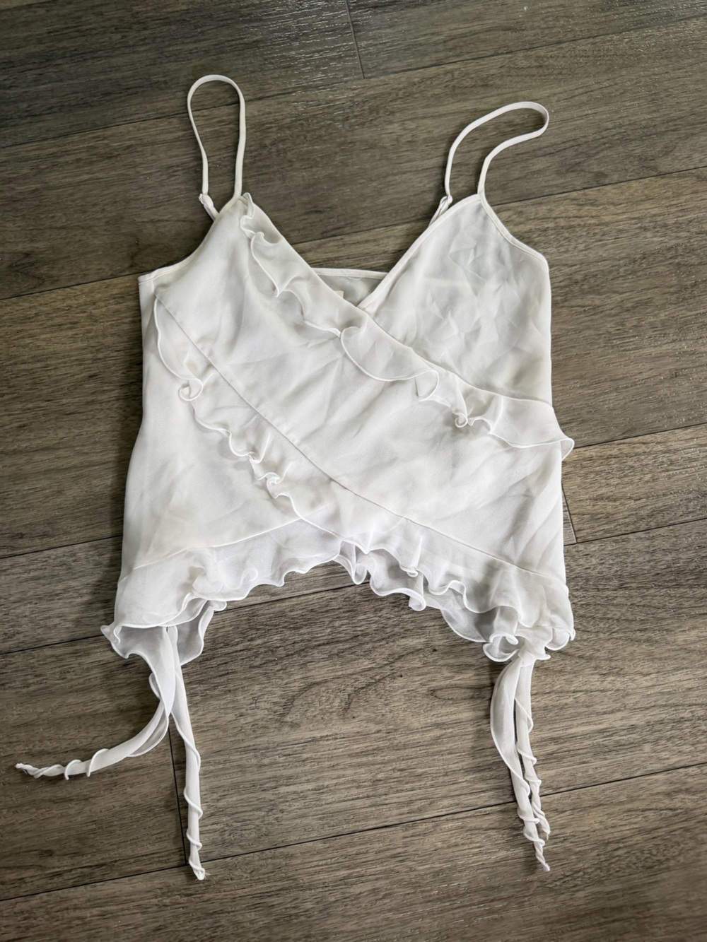 Wilfred White Ruffle Bandeau Camisole
